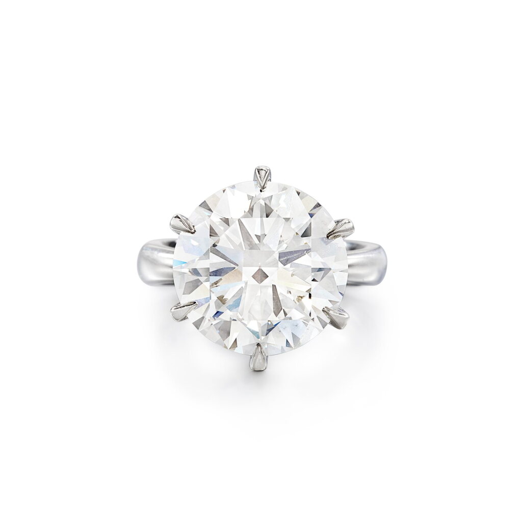 View full screen - View 1 of Lot 293. Diamond Ring | 10.88克拉 圓形 I色 鑽石 戒指.