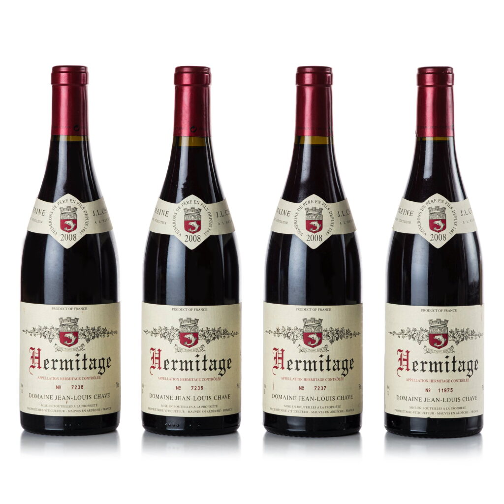 View full screen - View 1 of Lot 209. Hermitage 2008 Jean-Louis Chave (4 BT).