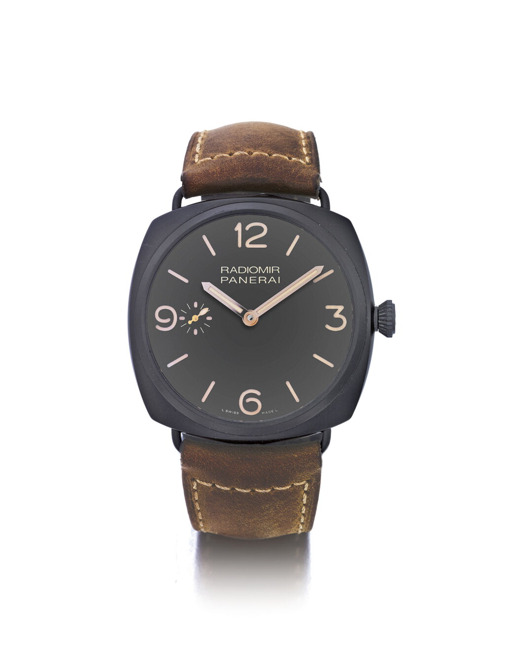 View full screen - View 1 of Lot 47. PANERAI | RADIOMIR PAM00504, A MATTE BLACK CERAMIC WRISTWATCH WITH POWER RESERVE CIRCA 2017.