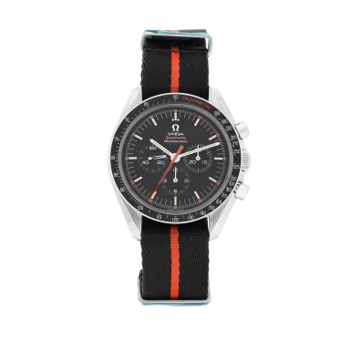 View full screen - View 1 of Lot 9206. Omega | Speedmaster Speedy Tuesday "Ultraman", Reference 311.12.42.30.01.001, A brand new limited edition stainless steel chronograph wristwatch, Made to commemorate the Japanese science fiction TV show "Return of Ultraman", Circa 2018 | 歐米茄 | 超霸系列 Speedy Tuesday "Ultraman" 型號311.12.42.30.01.001 全新限量版精鋼計時腕錶,為紀念日本特攝片"歸來的超人"而製,約2018年製.