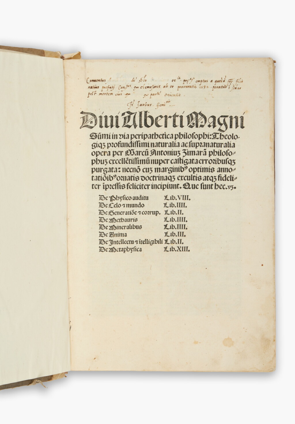 View full screen - View 1 of Lot 30. Albertus Magnus & Thomas Aquinas | Four scarce post-incunable editions of Albert the Great and his greatest pupil, Venice, 1517–1519, 1517, 1507, 1516.