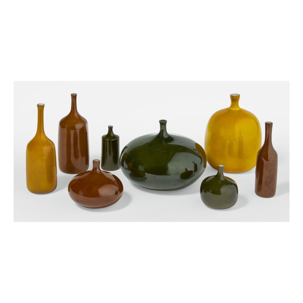 View full screen - View 1 of Lot 218. JACQUES RUELLAND AND DANI RUELLAND | EIGHT "BOUTEILLE" VASES.