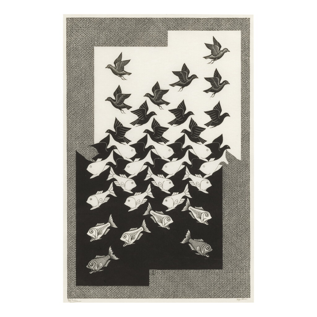 View full screen - View 1 of Lot 82. M. C. ESCHER | SKY AND WATER II (B./K./L./W. 308).