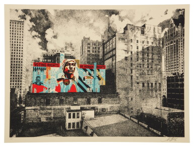 View full screen - View 1 of Lot 6. VOTING RIGHTS ARE HUMAN RIGHTS MKE MURAL.