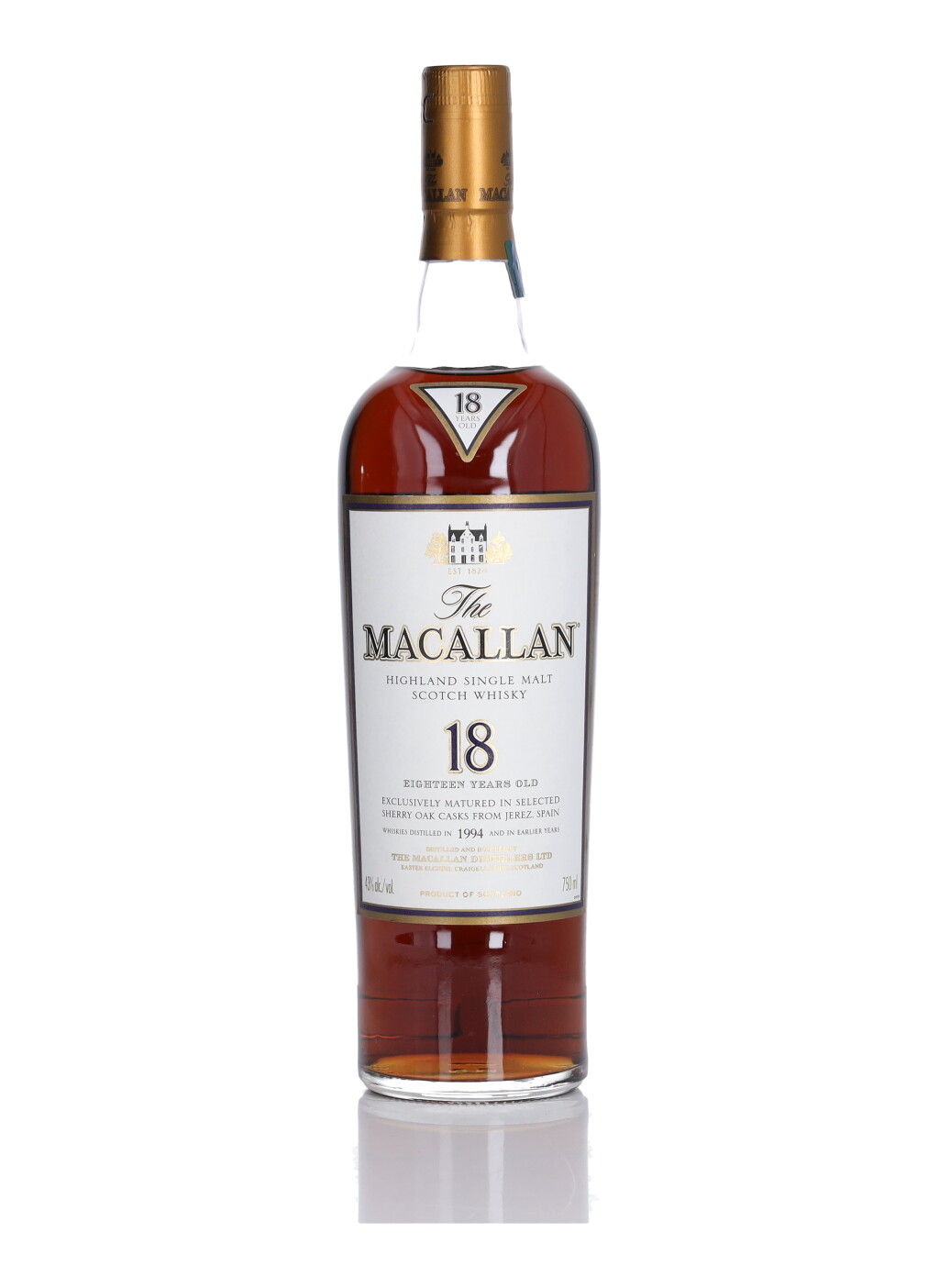 View full screen - View 1 of Lot 27. The Macallan 18 Year Old Sherry Oak 43.0 abv 1994 (1 Bottle 75cl).