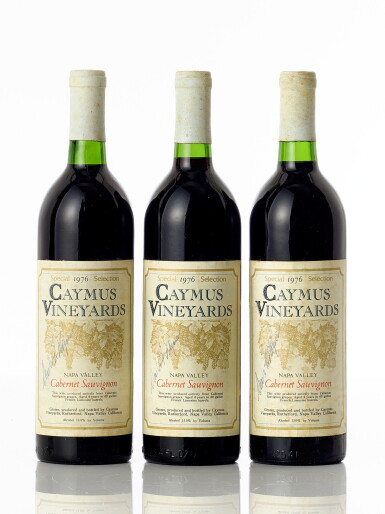 View full screen - View 1 of Lot 6924. Caymus Vineyards, Special Selection, Cabernet Sauvignon 1976 (9 BT).