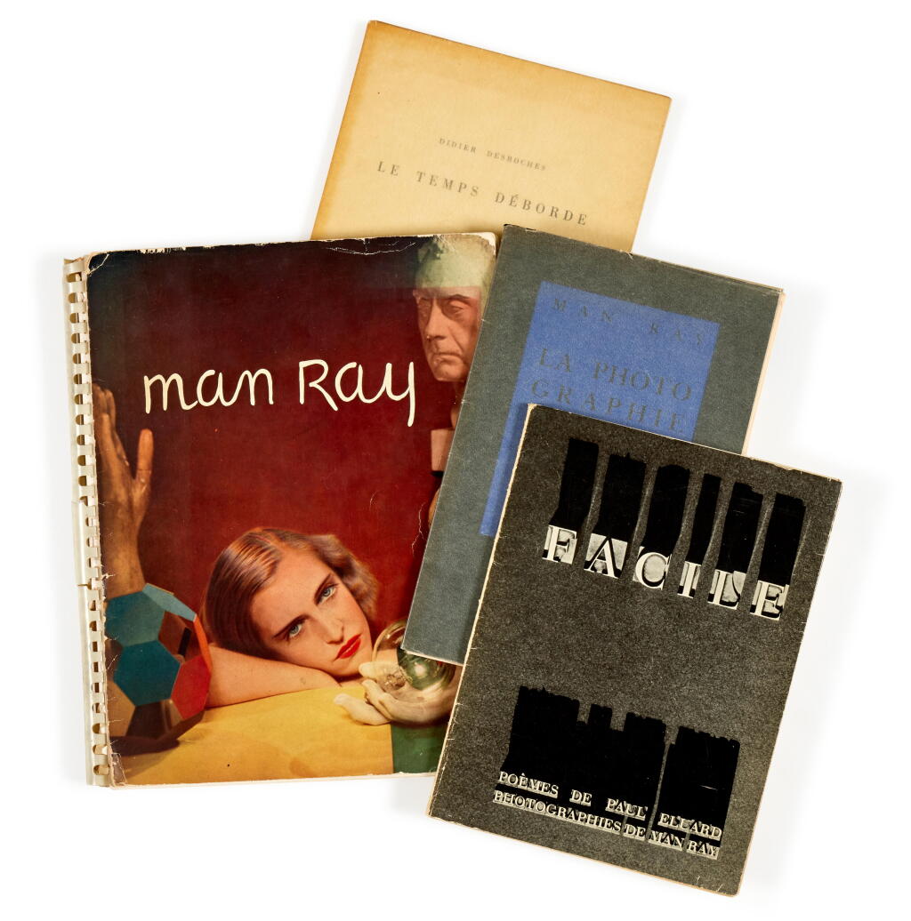 View full screen - View 1 of Lot 1091. (Photography) — Man Ray | Collection of signed photobooks, including "Facile".