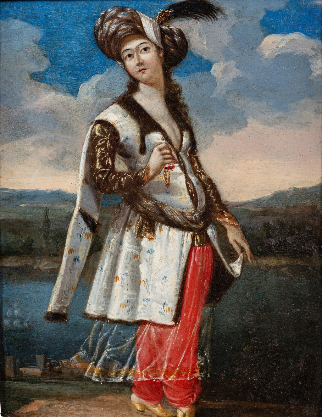 View full screen - View 1 of Lot 40. A Persian Lady | Portrait d'une Persane.