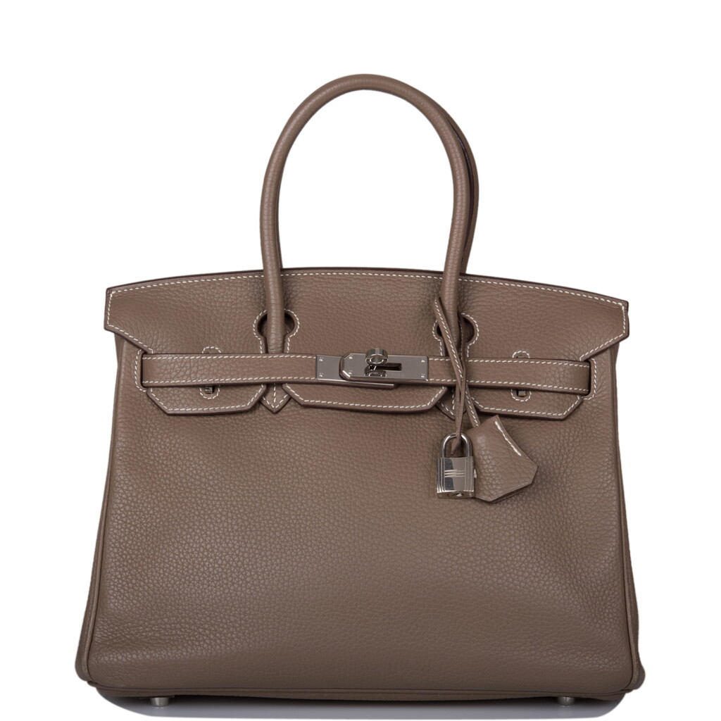 View full screen - View 1 of Lot 14. Etoupe Birkin 30cm in Togo Leather with Palladium Hardware, 2006.