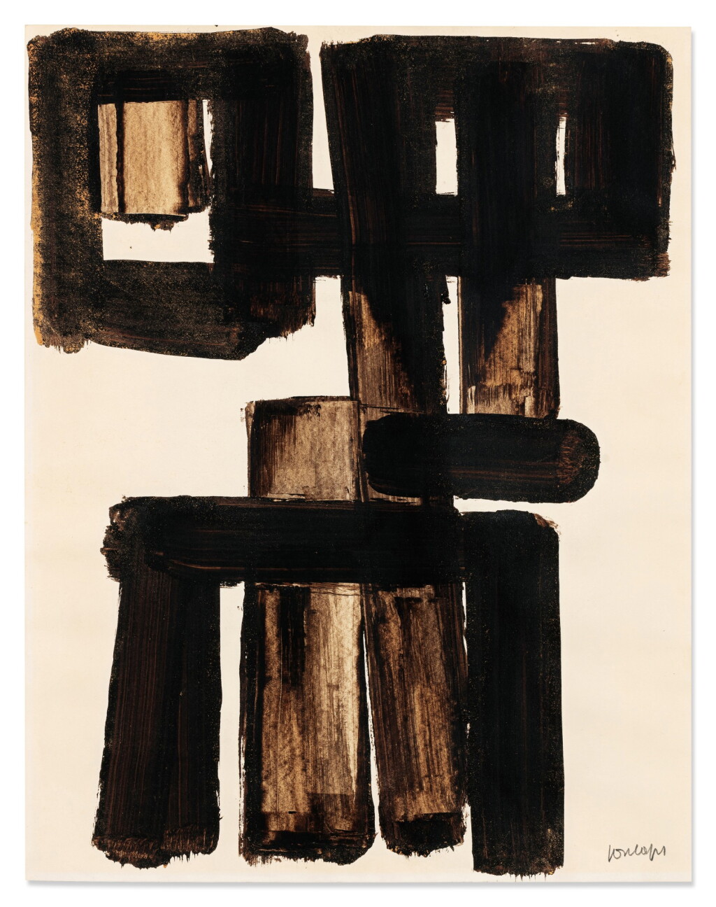 View full screen - View 1 of Lot 122. Brou de noix sur papier 65 x 50 cm, 1954.