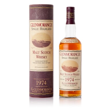 View full screen - View 1 of Lot 399. Glenmorangie 22 Year Old Pure Old Highland Malt 43.0 abv 1974 (1 BT75).