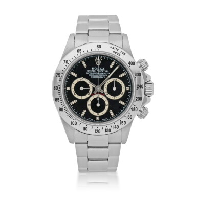 View full screen - View 1 of Lot 196. 'ZENITH' DAYTONA, REF 16520 STAINLESS STEEL CHRONOGRAPH WRISTWATCH WITH BRACELET CIRCA 1996.