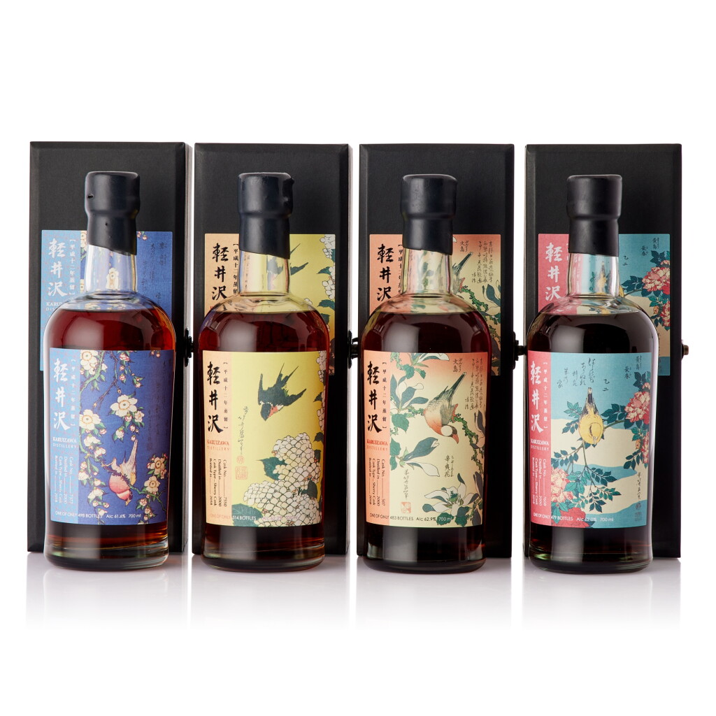 View full screen - View 1 of Lot 551. 輕井澤 Karuizawa Flower and Bird Series Single Cask Set NV (4 BT70).