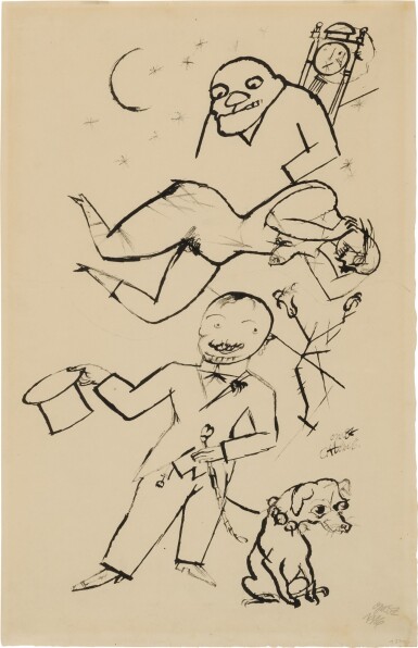 View full screen - View 1 of Lot 9. Herr und Hund (Man and Dog).