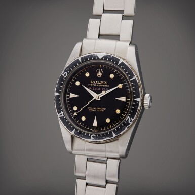View full screen - View 1 of Lot 75. Reference 6541 Milgauss | A stainless steel anti-magnetic wristwatch with honeycomb dial and bracelet Circa 1958.
