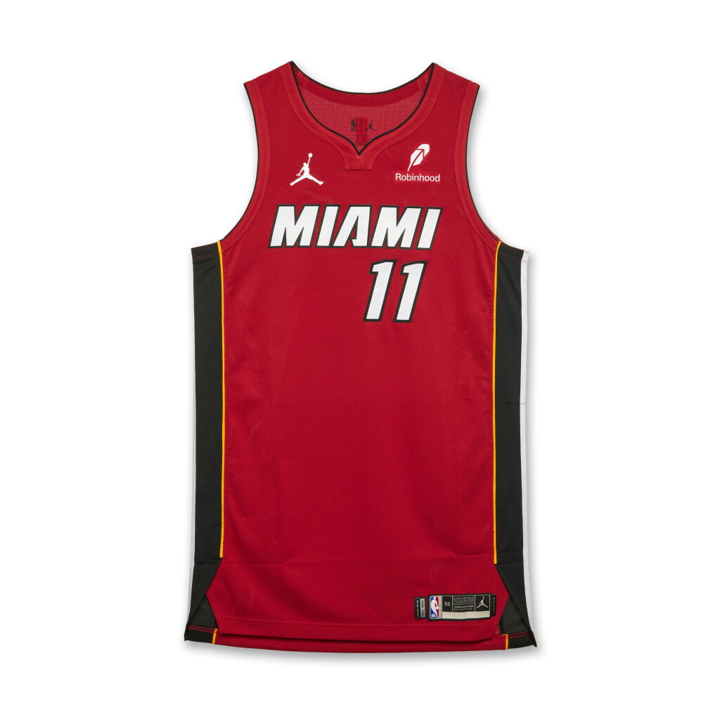 View full screen - View 1 of Lot 124. Jaime Jaquez Jr. Miami Heat 2025 NBA Playoffs Eastern Conference Round 1 Game Worn Statement Edition Jersey | Game 1.
