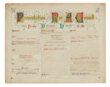 View full screen - View 1 of Lot 23. Historic Scrolls Addressed To Rev. Arthur Connell, Founder of Manchester City F.C..