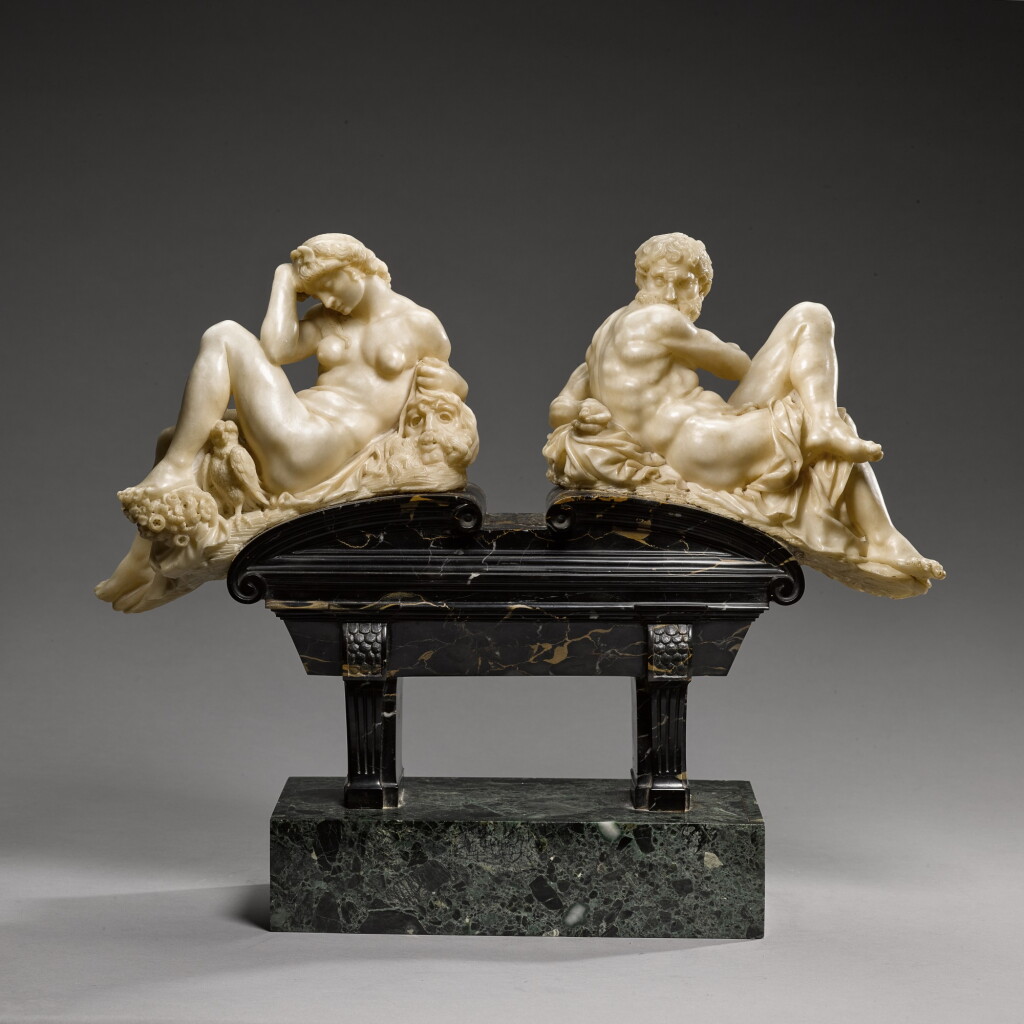 View full screen - View 1 of Lot 131. AFTER MICHELANGELO (1475-1564) | NIGHT AND DAY FROM THE TOMB OF GIULIANO DI LORENZO DE MEDICI.