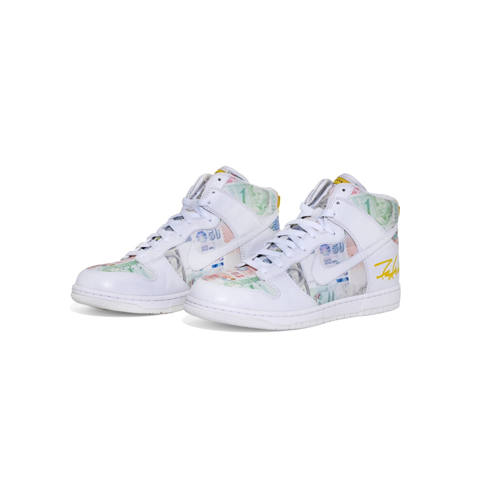View full screen - View 1 of Lot 757. Nike Dunk High Supreme 'FLOM Livestrong' Sample | US 9 .