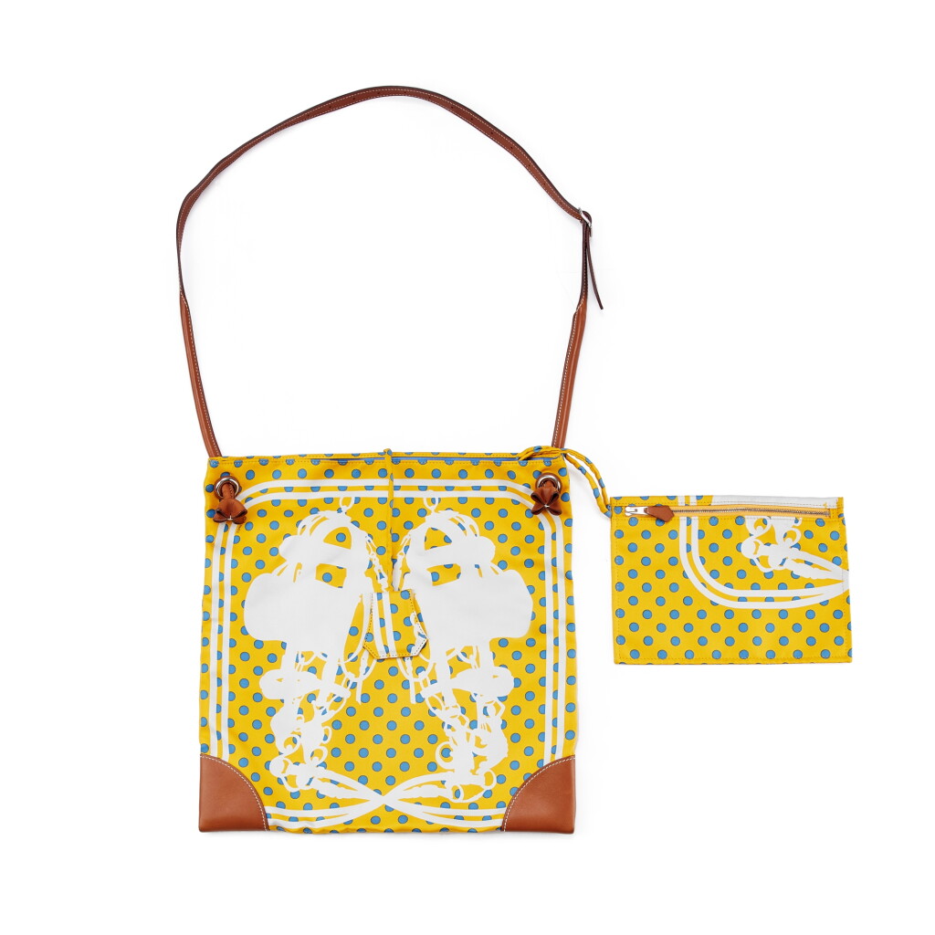 View full screen - View 1 of Lot 1017. Jaune d'Or, Bleu Agate, and Blanc Brides de Gala Silky City Bag Palladium Hardware, 2018 .