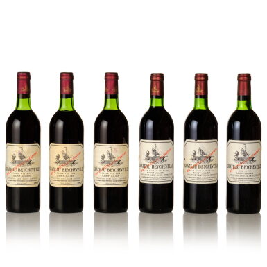 View full screen - View 1 of Lot 73. Château Beychevelle 1976 and 1983 (6 BT).
