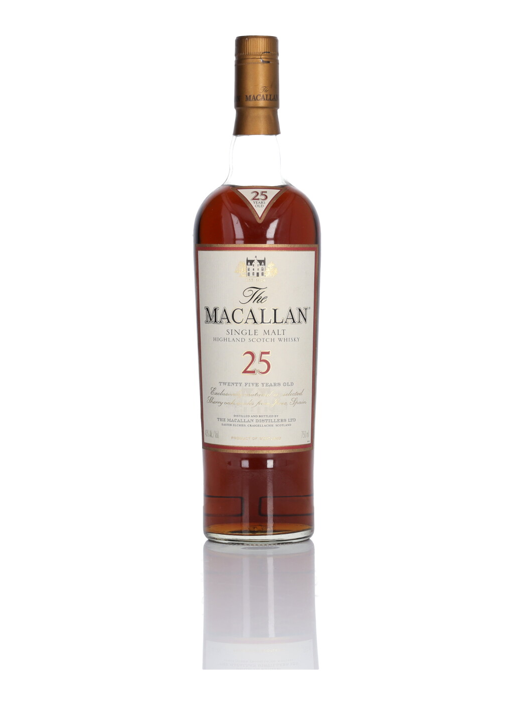 View full screen - View 1 of Lot 9. The Macallan 25 Year Old Sherry Oak 43.0 abv NV (1 Bottle 75cl).