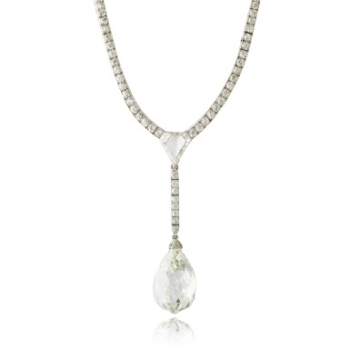 View full screen - View 1 of Lot 18. Collier diamants | Diamond necklace.