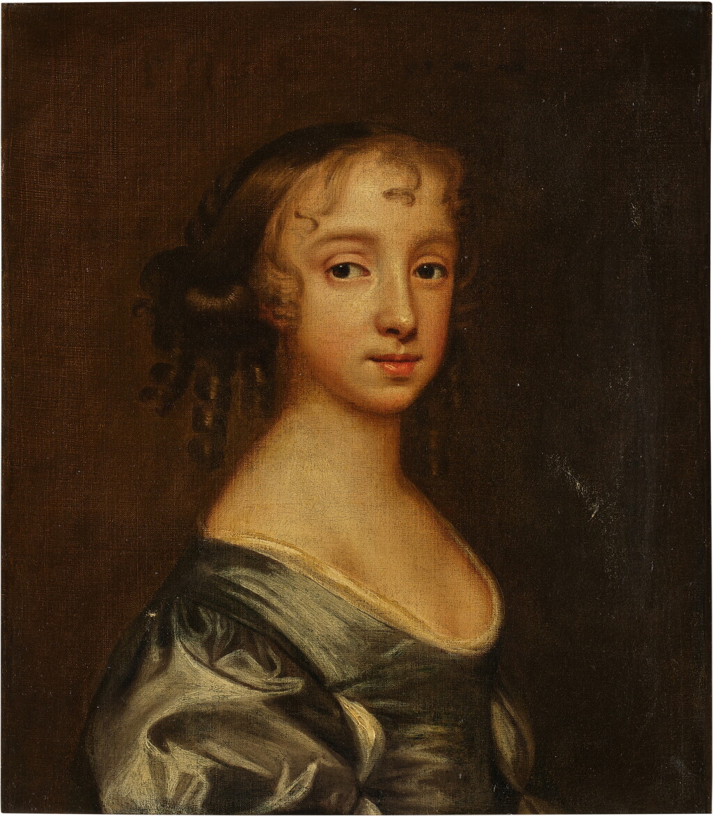 View full screen - View 1 of Lot 231. Portrait of a Girl in a Blue Satin Dress.