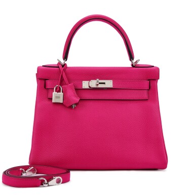 View full screen - View 1 of Lot 9719. Rose Mexico Togo Kelly 28 Retourné Palladium Hardware, 2021.