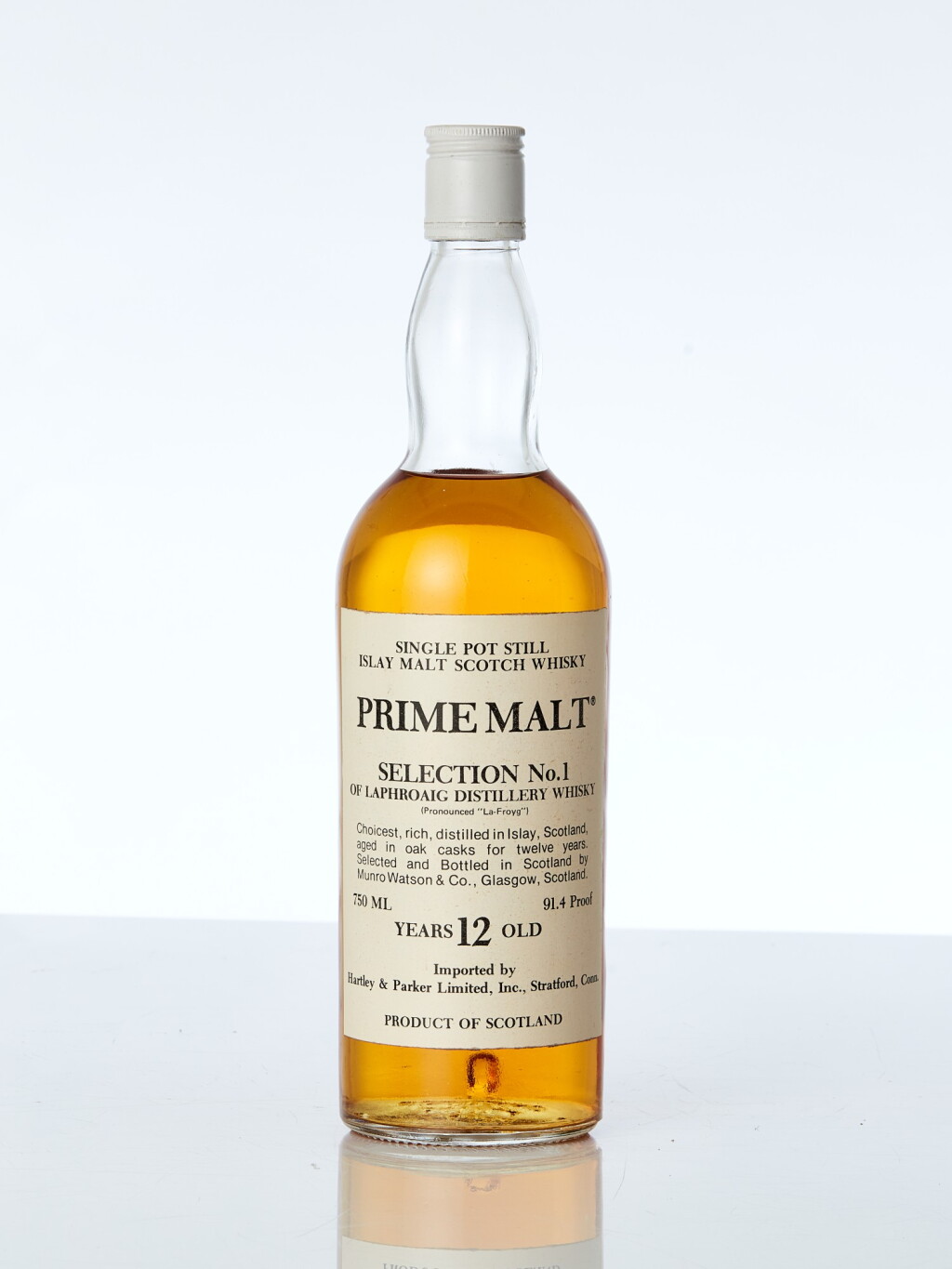 View full screen - View 1 of Lot 7653. Laphroaig 12 Year Old Prime Malt Selection No. 1 91.4 proof NV (1 BT).