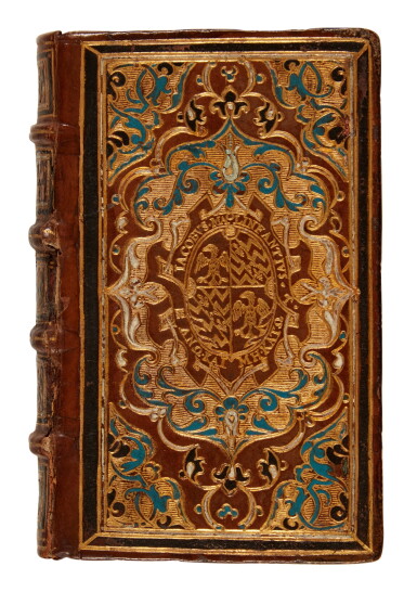 View full screen - View 1 of Lot 1226. Valerius Maximus, Dictorum factorumque memorabilium exempla, Lyon, 1561, Parisian polychrome calf armorial binding for Jacques de Malenfant, attributed to Claude Picques.