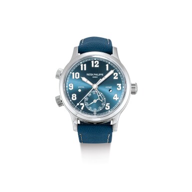 View full screen - View 1 of Lot 2036. PATEK PHILIPPE | PILOT TRAVEL TIME, REFERENCE 7234, A LIMITED EDITION STAINLESS STEEL DUAL TIME ZONE WRISTWATCH WITH DAY AND NIGHT INDICATION, MADE FOR THE SINGAPORE GRAND EXHIBITION, CIRCA 2019 | 百達翡麗 | "Pilot Travel Time 型號7234 限量版精鋼兩地時間腕錶,備日期及晝夜顯示,為星加坡鐘錶藝術大型展覽而製,機芯編號7284838,錶殼編號6338063 ,約2019年製".