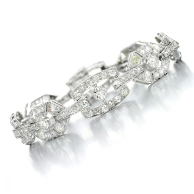 View full screen - View 1 of Lot 110. DIAMOND BRACELET.