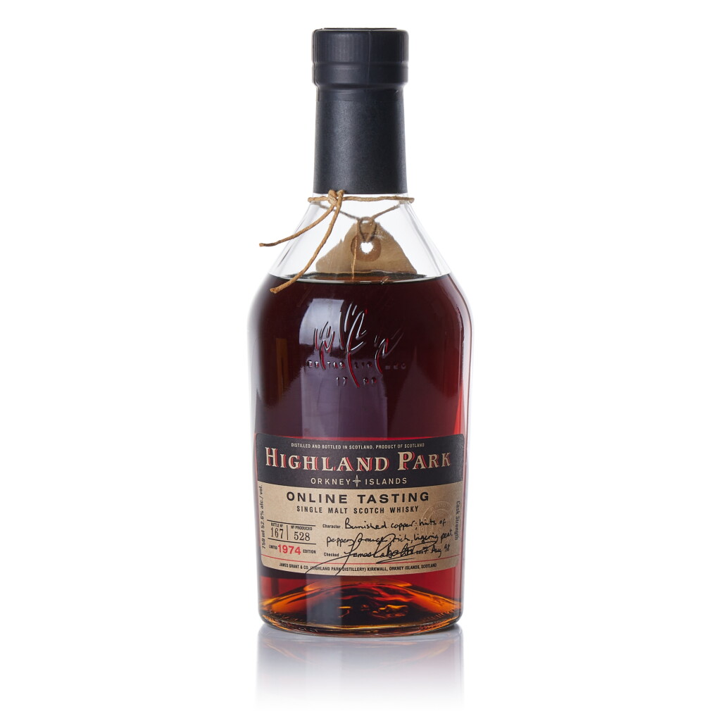View full screen - View 1 of Lot 3319. Highland Park Online Tasting Limited Edition 52.6 abv 1974 (1 BT70).