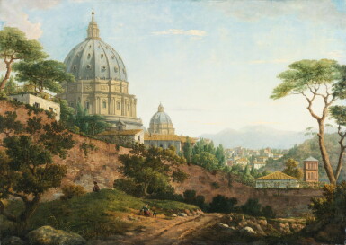 View full screen - View 1 of Lot 168. WILLIAM MARLOW | Rome, a view of Saint Peter's Basilica.