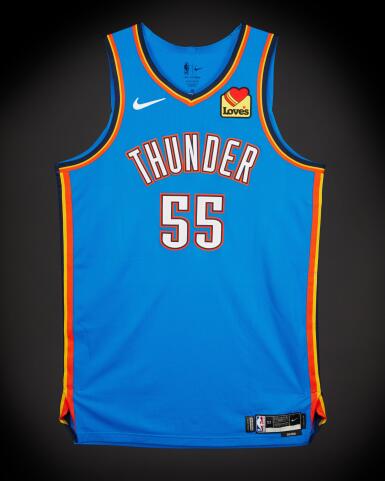 View full screen - View 1 of Lot 29. Isaiah Hartenstein Oklahoma City Thunder 2026 NBA Playoffs Western Conference Round 1 Game Worn Icon Edition Jersey | Game 1 | Matched to 3 Games.