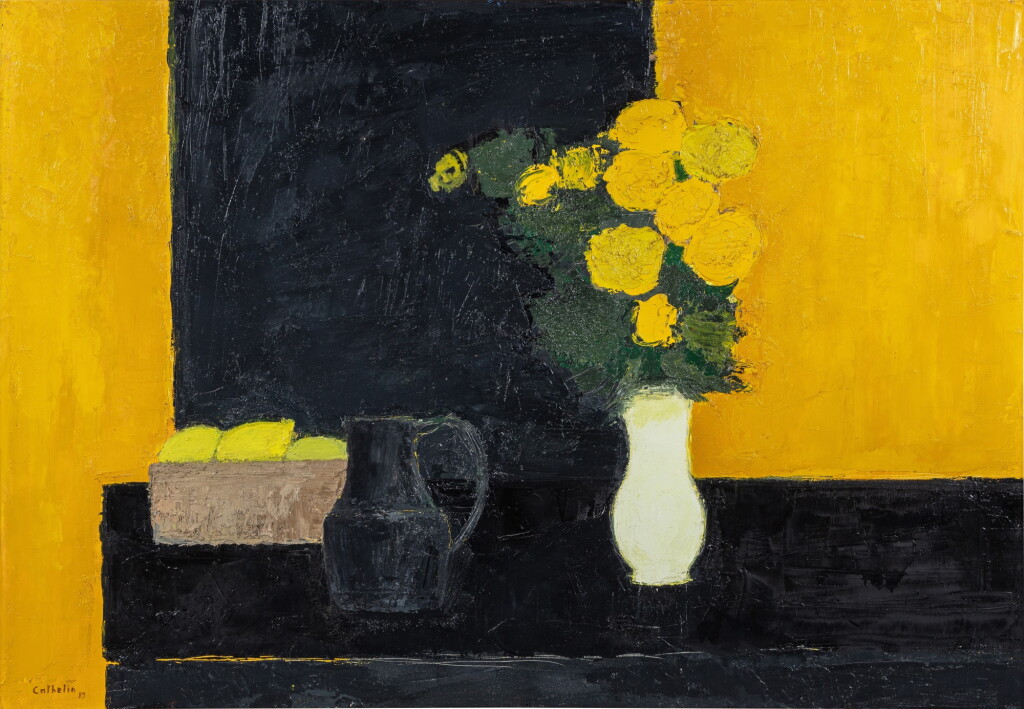 View full screen - View 1 of Lot 99. Nature morte au fond jaune.