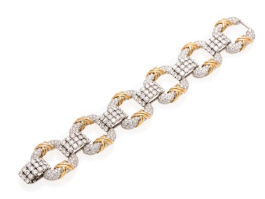 View full screen - View 1 of Lot 37. SCHLUMBERGER FOR TIFFANY & CO. | DIAMOND 'COOPER' BRACELET.