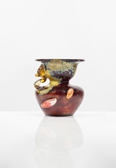 View full screen - View 1 of Lot 76. Algues et Coquillages urn, 1901.