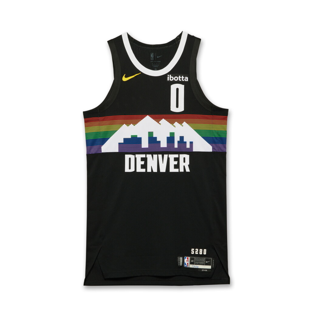 View full screen - View 1 of Lot 29. Christian Braun Denver Nuggets 2025-2026 Game Worn City Edition Jersey | Matched to 6 Games.