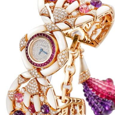 View full screen - View 1 of Lot 301. 'Gemma' Gem Set and Diamond Wristwatch | 寶格麗 | 'Gemma' 寳石 配 鑽石 腕錶.