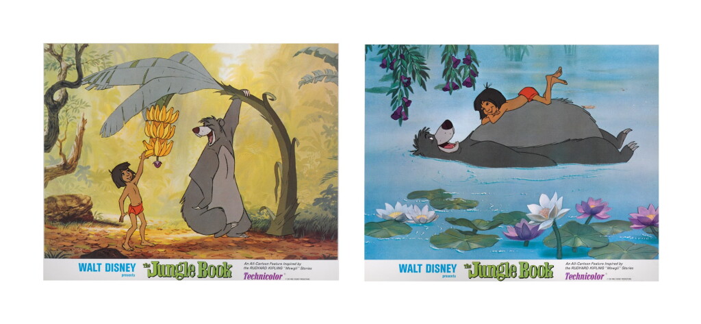 View full screen - View 1 of Lot 69. Jungle Book (1967), 2 lobby cards, US.