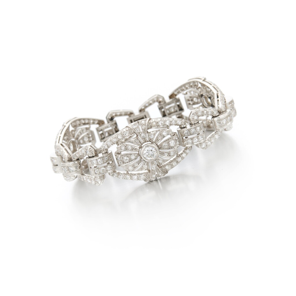 View full screen - View 1 of Lot 56. Diamond bracelet (Bracciale in diamanti).