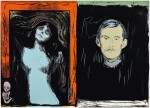 Madonna and Self-Portrait with Skeleton's Arm (After Munch)