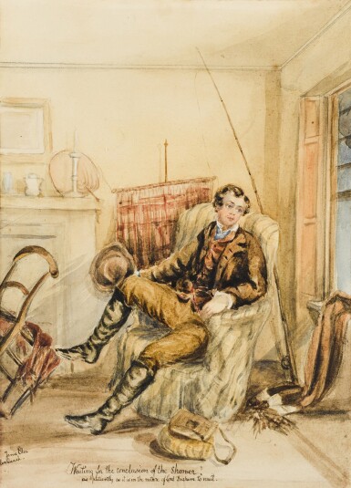 View full screen - View 1 of Lot 7. Waiting for the Conclusion of the Shower as Patiently as it is in the Nature of Lord Durham to Wait.