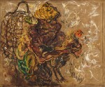 Affandi 阿凡迪 | Man with cockerel 男人與公雞