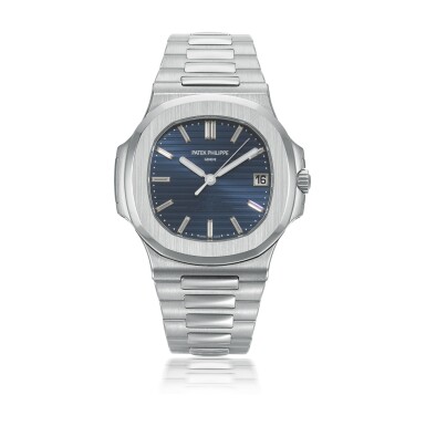 View full screen - View 1 of Lot 451. PATEK PHILIPPE | NAUTILUS REF 5711/1P, LIMITED EDITION PLATINUM AND DIAMOND-SET BRACELET WATCH WITH DATE, MADE TO COMMEMORATE THE 40TH ANNIVERSARY OF THE NAUTILUS CIRCA 2016.