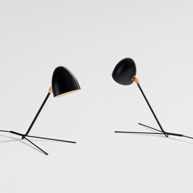 View full screen - View 1 of Lot 709. Pair of "Cocotte" Table Lamps.