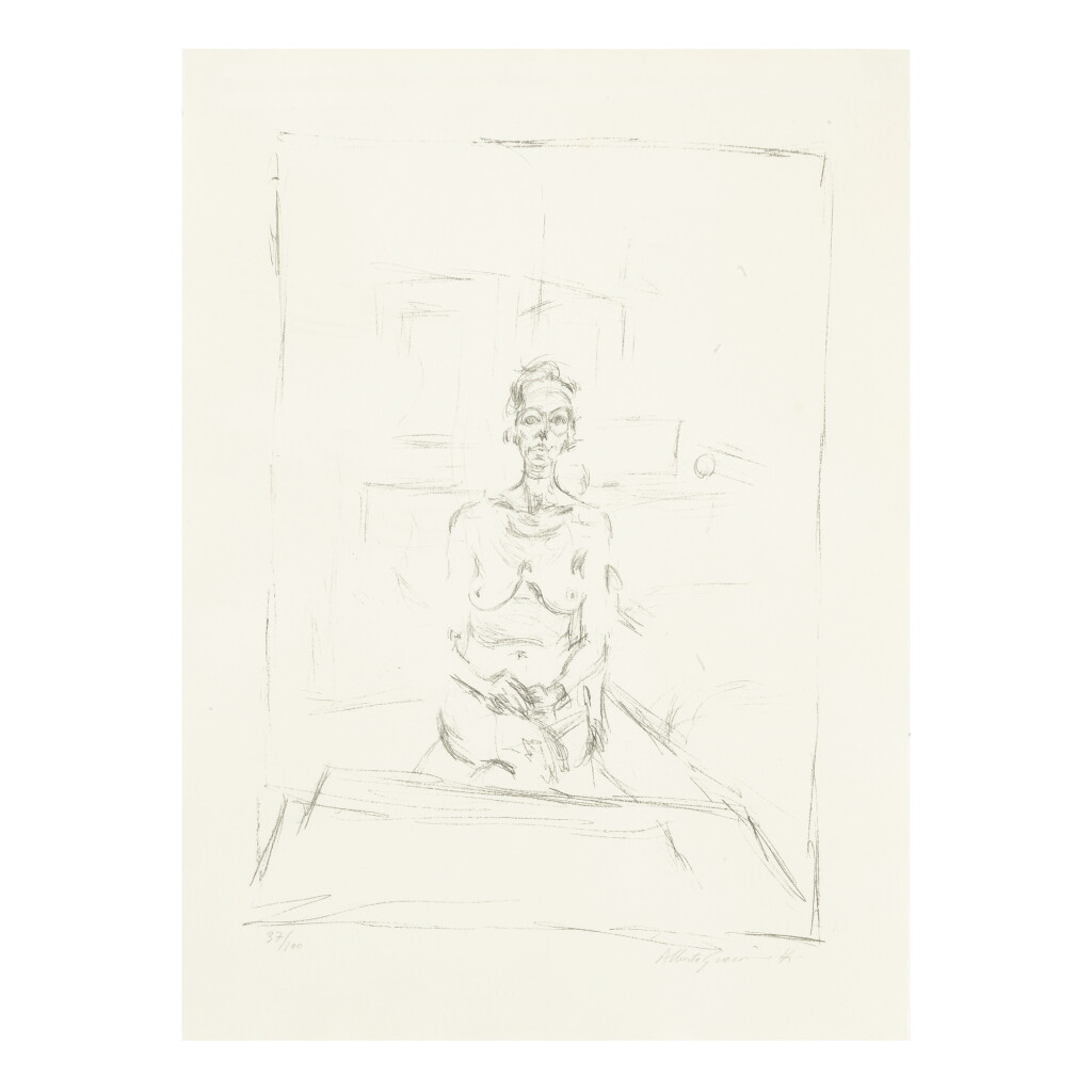 View full screen - View 1 of Lot 126. ALBERTO GIACOMETTI | SEATED NUDE (LUST 53).