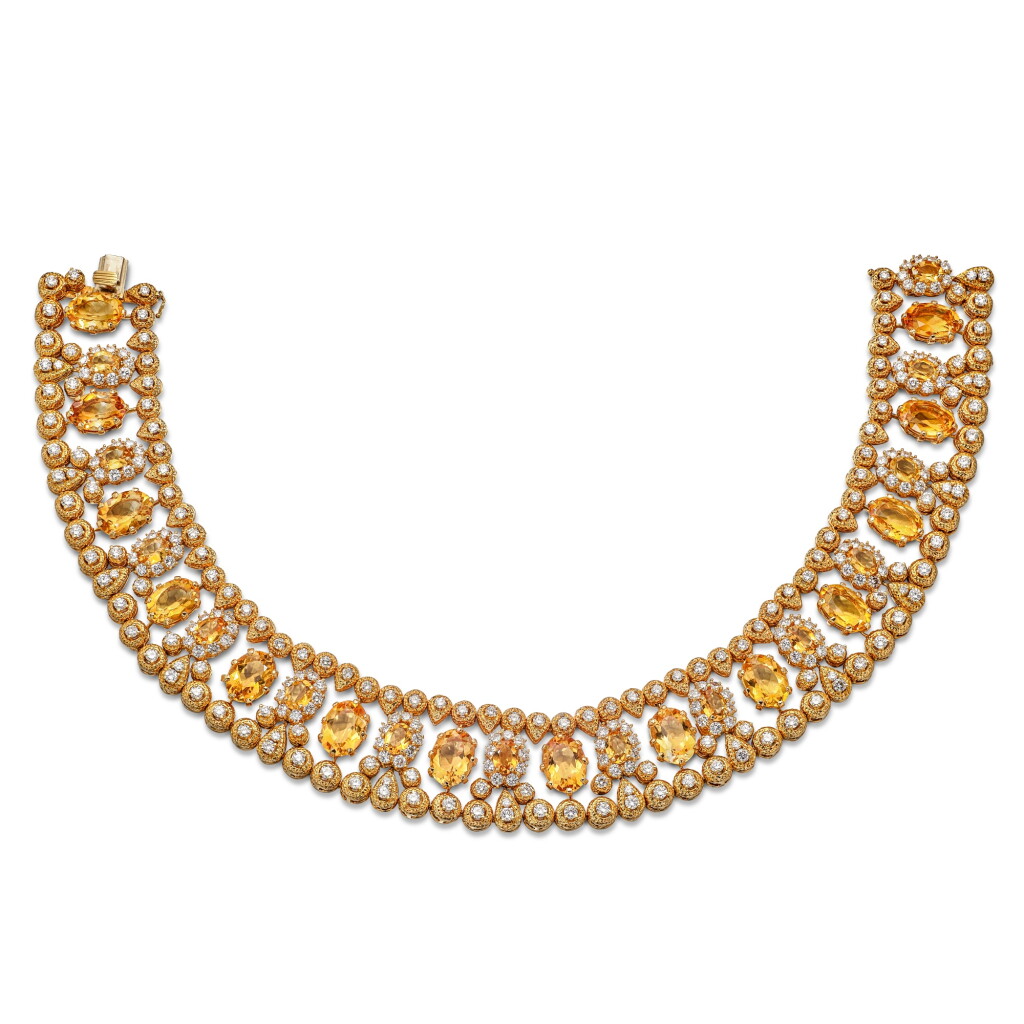 View full screen - View 1 of Lot 1310. Citrine and Diamond Necklace | 黃水晶 配 鑽石 項鏈.